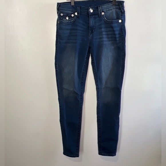 True Religion Dark Wash Skinny Jeans - Picture 1 of 5